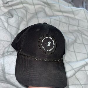 Three Under Golf Black Cap